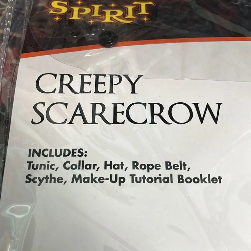 Creepy Scarecrow costume & tattoo’s & makeup for face Adult XL 12-14 Halloween - Picture 4 of 9